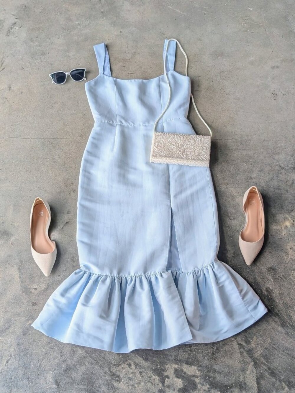 Anthropologie Sachin & Babi Eliza Dress Midi Powder Blue size 8